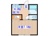 セジュ－ル苦竹 1Kの間取り