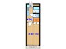ケイオ－ハイツ 1Kの間取り