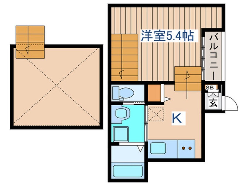 間取図 仮) 荒町新築アパートA