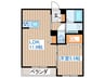 ベレオ五輪 1LDKの間取り