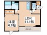 D-room柏木３丁目 1LDKの間取り