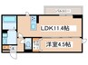 D-room柏木３丁目 1LDKの間取り