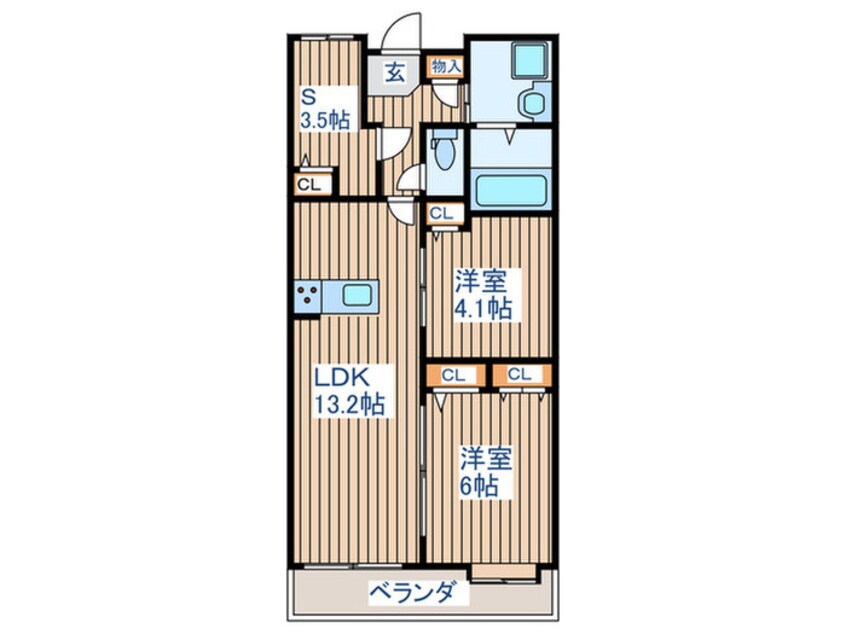 間取図 オムニコート福田町（502）