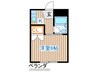 原の町マンション 1Kの間取り