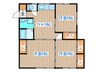 豊新Avenue 3DKの間取り