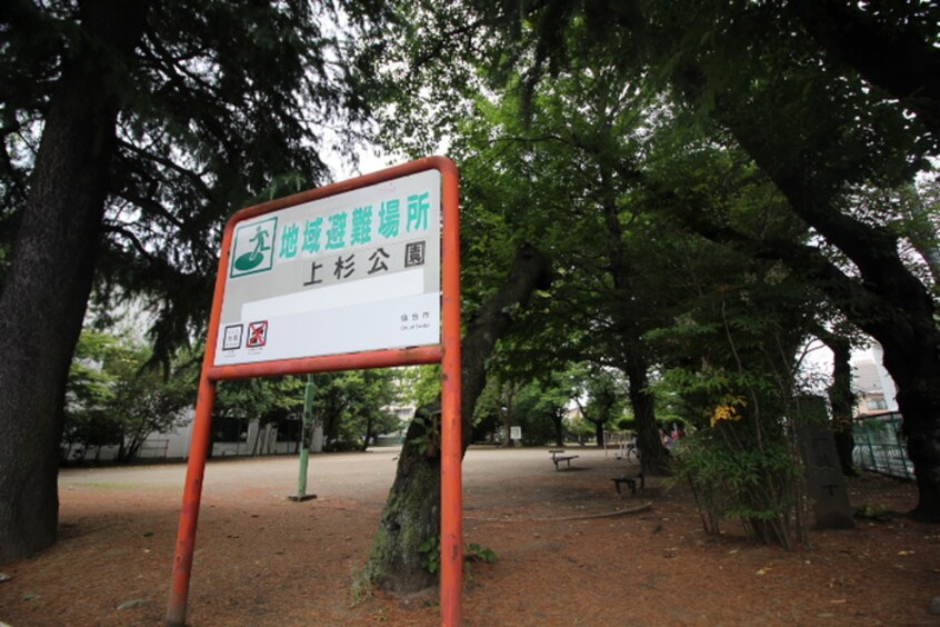 上杉公園(公園)まで250m サンコ－ポはなぶさ