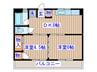 長刀丁アネックス 2DKの間取り