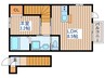 Casa Uno 1LDKの間取り