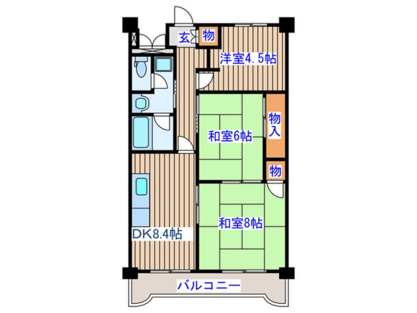 間取図 二軒茶屋エスコムﾋﾞﾙ