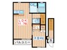 シャトルクレスト向山Ｃ 1LDKの間取り