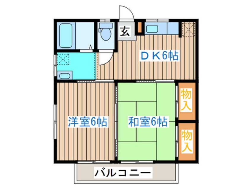 間取図 メゾンカルムB棟