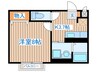 パセオプラシード角田　B棟 1Kの間取り