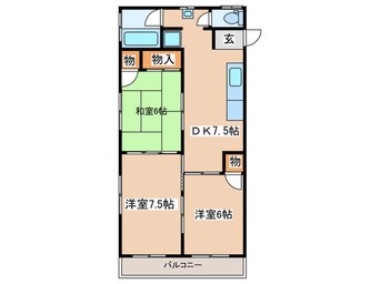 間取図 ピ－スフル石川