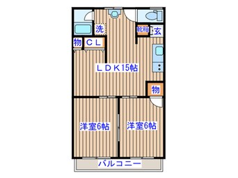 間取図 ピ－スフル石川