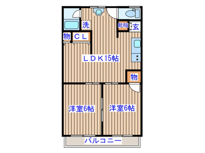 間取図 ピ－スフル石川