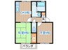コ－ポ月山 2DKの間取り