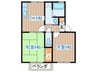 コ－ポ月山 2DKの間取り