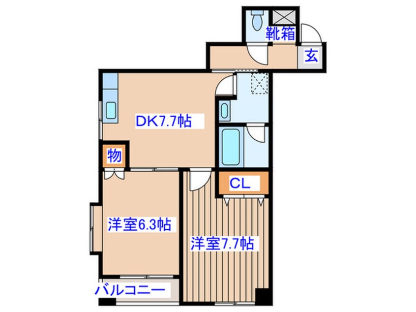 間取図 クレセント吉成