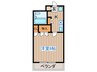 愛宕橋ﾊｲﾂ 1Kの間取り
