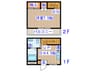 スタ－ヒル木町 1DKの間取り