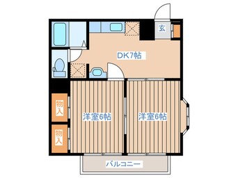 間取図 グランメール大場Ｂ