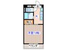 ロイヤルヒルズ台原Ⅲ 1Kの間取り