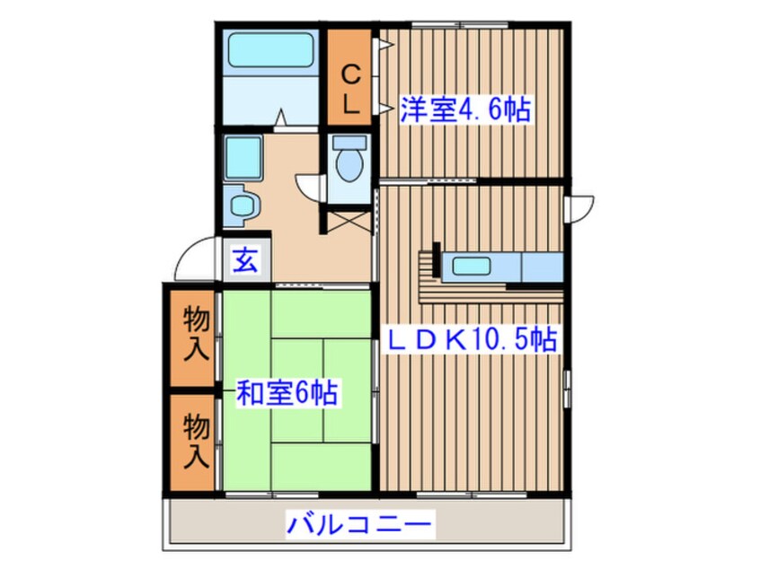 間取図 バリュージュ菅野A棟