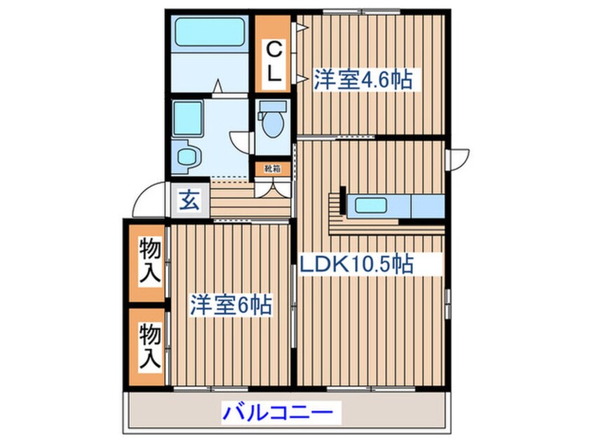 間取図 バリュージュ菅野A棟