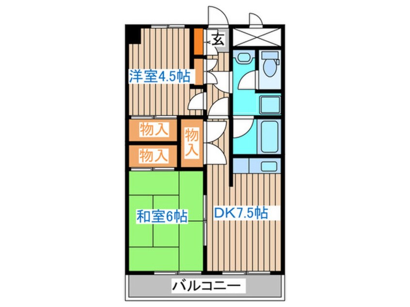 間取図 ロイヤルヒルズ柳生２