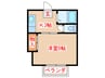 ハウスエレガンス 1Kの間取り