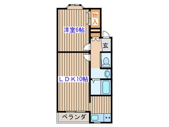 間取図 キャステ－ル砂押１