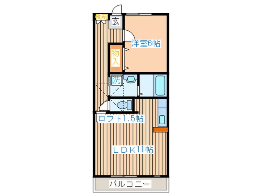 間取図 キャステ－ル砂押３