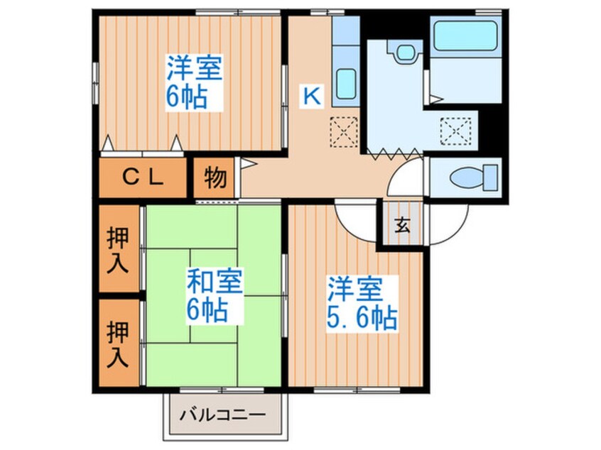 間取図 シティハイムシャトルＢ棟