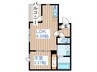 グロウランス長町南 1LDKの間取り