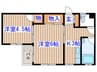新木ﾋﾞﾙ 2Kの間取り
