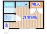 コ－ポ８４４３ 1Rの間取り