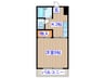 カ－サ８８小田原 1Kの間取り
