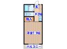 ハイネスＡ 1Kの間取り