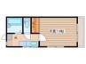 ハイネスＡ 1Kの間取り