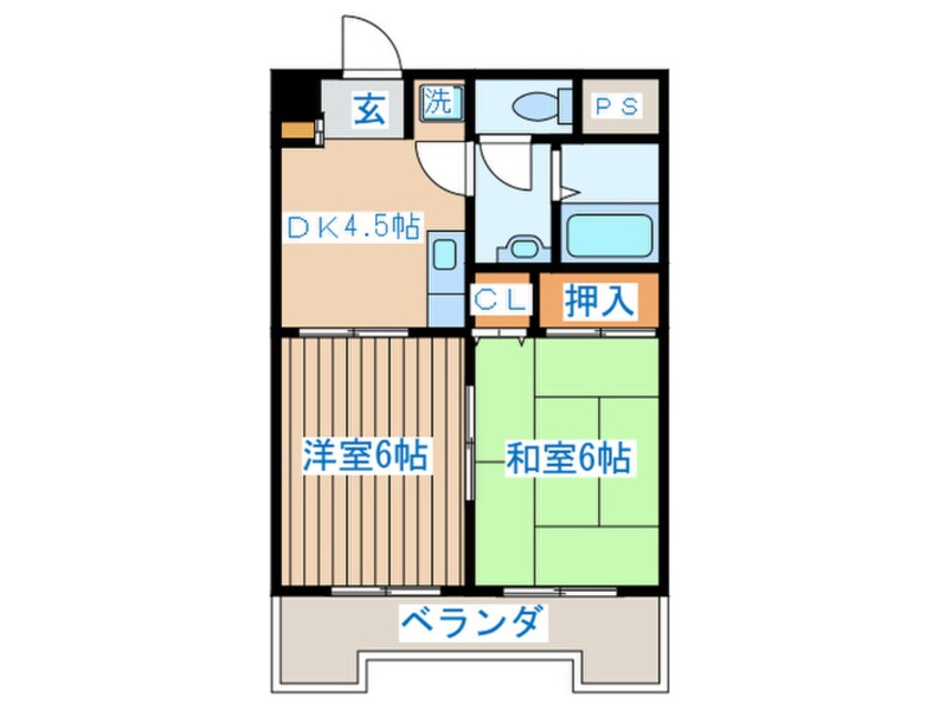 間取図 第十三ショ－ケ－ビル