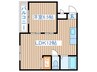 中倉麻布マンション 1LDKの間取り