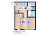 コットンＫ 1Kの間取り