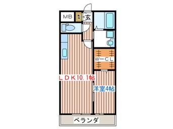 間取図 フラワ－タウン八木山