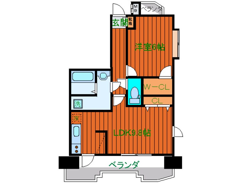 間取図 サンヴァ－リオ新田駅前Ⅵ