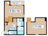ソレイユ仙台 1Kの間取り