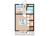 コ－ポ宮町 1Kの間取り