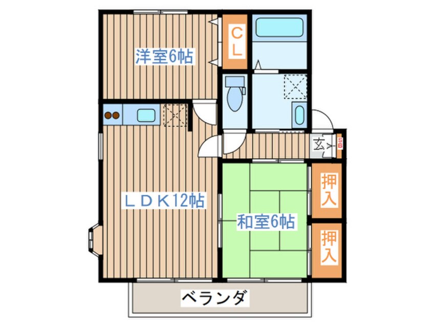 間取図 ハイカム－ル柧Ｅ