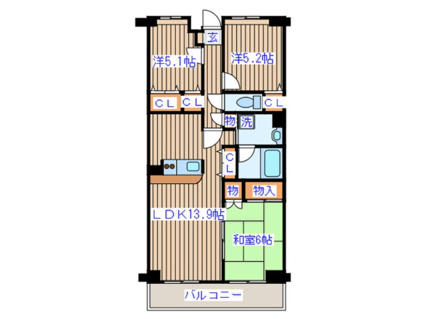 間取図 ｏａｋｓ南仙台