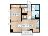 第二桃李園ビル 1LDKの間取り
