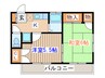 サンライフ 2Kの間取り